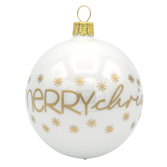 Glaskugel A VERRY MERRY CHRISTMAS 7cm