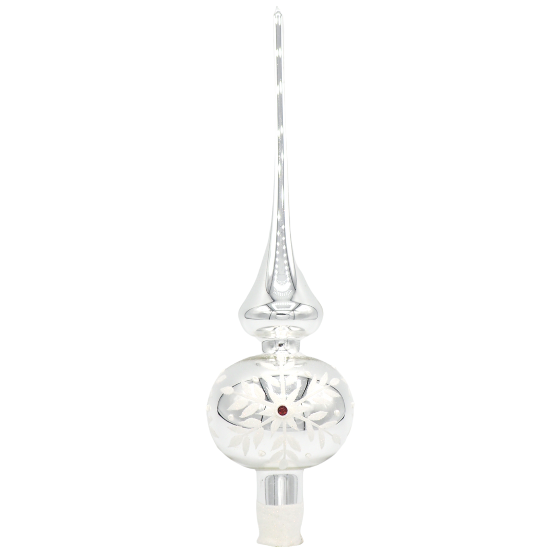 Baumspitze SNOWFLAKE silber