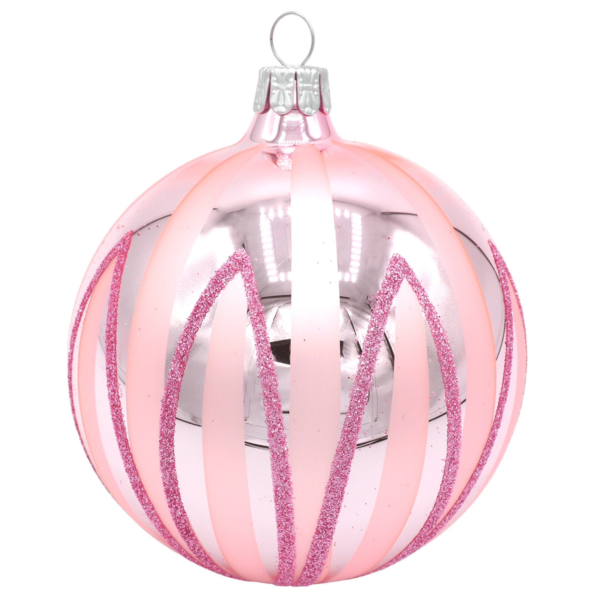 Glaskugel ELLI rosa 8cm