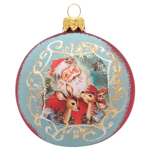 Glaskugel SANTA rot 8cm