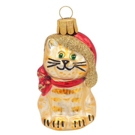 Weihnachtsform KATZE mit Weihnachtsmütze