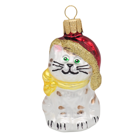 Weihnachtsform KATZE mit Weihnachtsmütze