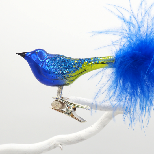 Glasvogel klein BAYU blau grün