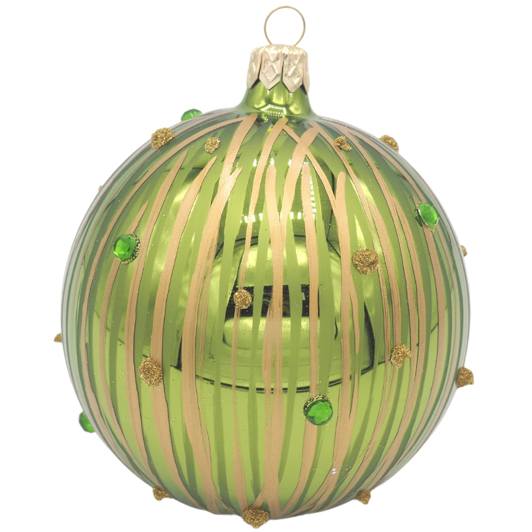 Glaskugel BAMBUS grün