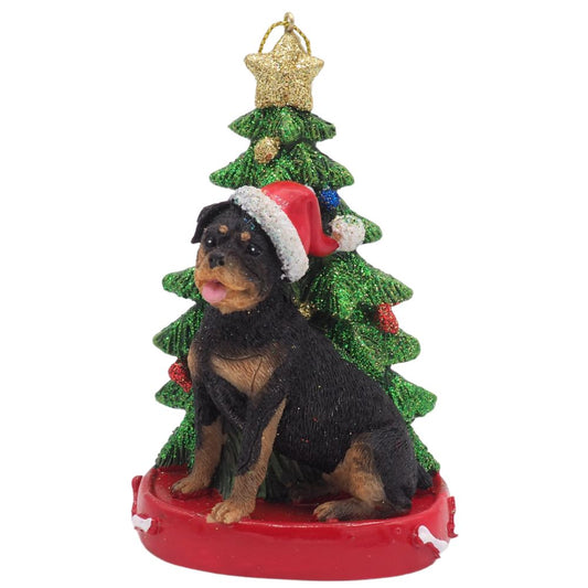 Acrylanhänger ROTTWEILER mit Tanne
