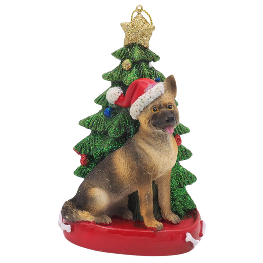 Acrylanhänger SCHÄFERHUND mit Tanne