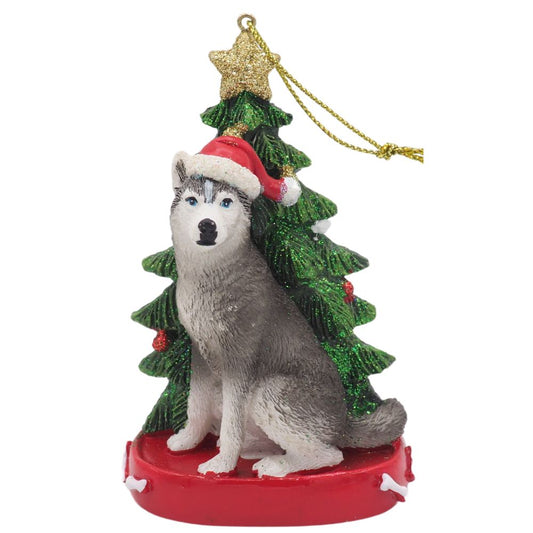 Acrylanhänger HUSKY mit Tanne