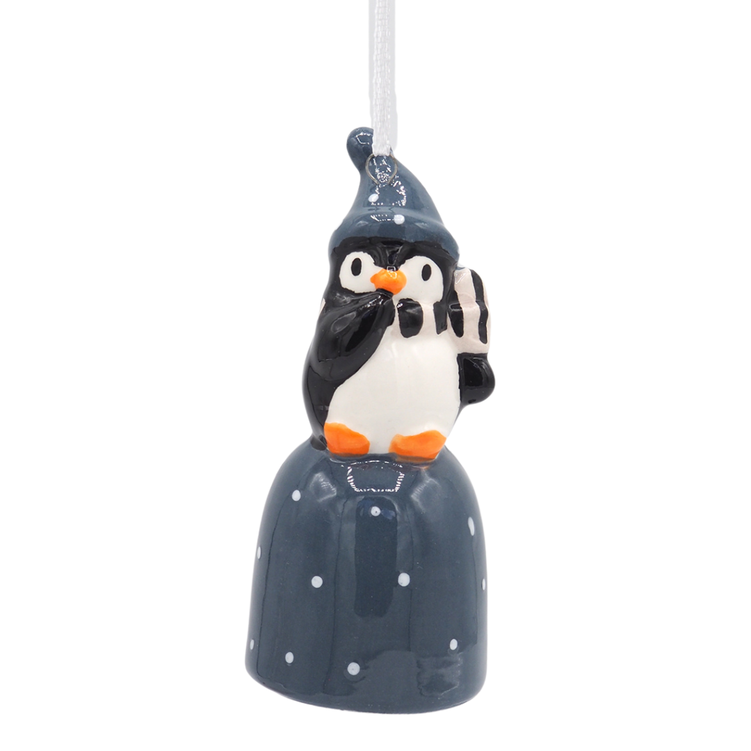 Keramikglocke PINGUIN blau