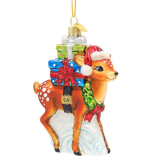 Rehkitz mit Geschenken
