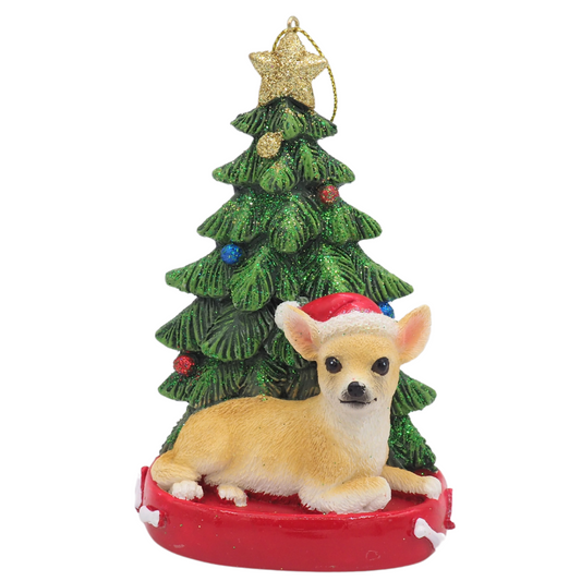 Acrylanhänger CHIHUAHUA mit Tanne
