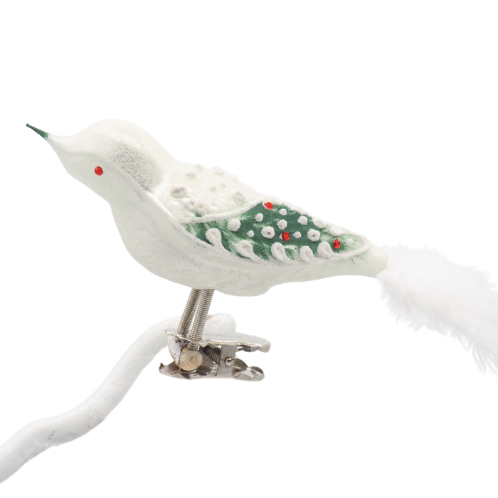 Glasvogel NOEL weiss