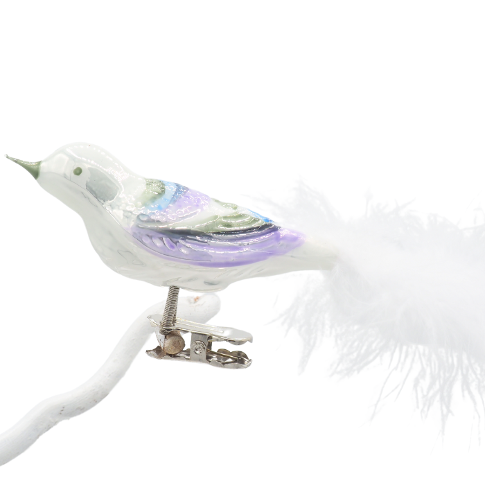 Glasvogel VENICE weiß lila