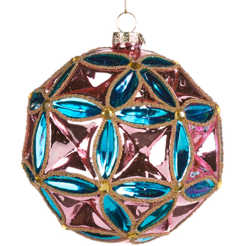 Glaskugel Geometrie rosa