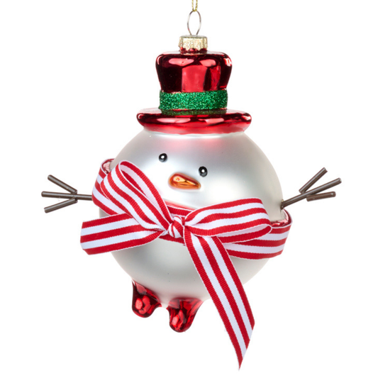 Schneemann Schleife Rot oder Grün · 15 cm