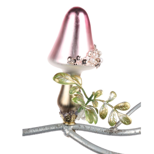 Pilz rosa mit Clip · 11 cm